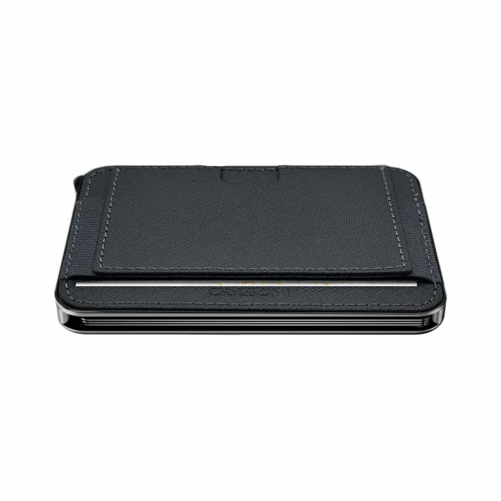 Moero Linea M2 M2 Pro Saffiano portafoglio grigio MagSafe RFID