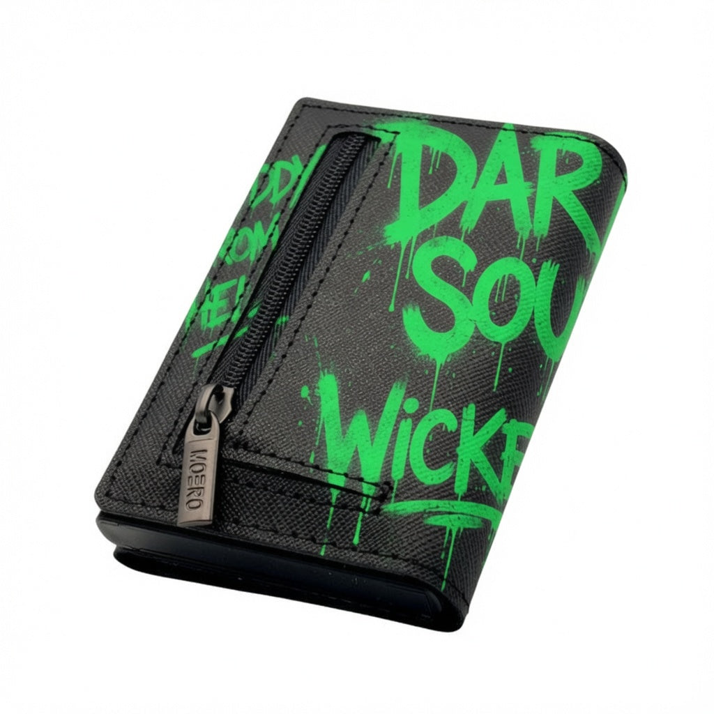 Moero Edizioni Speciali Teddy Dark Soul portafoglio RFID zip