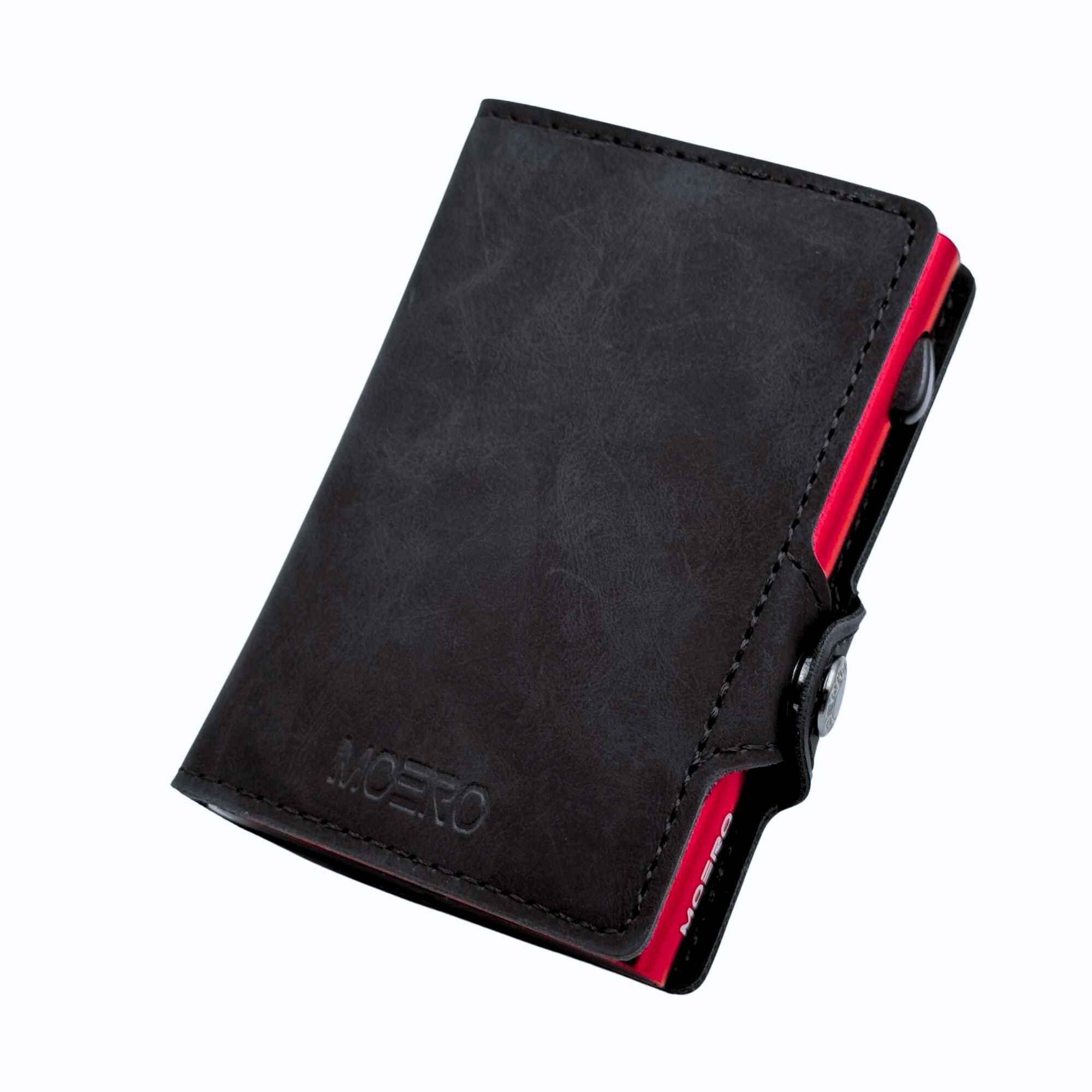 Moero Linea Classic Classic Vintage portafoglio nero vegano RFID