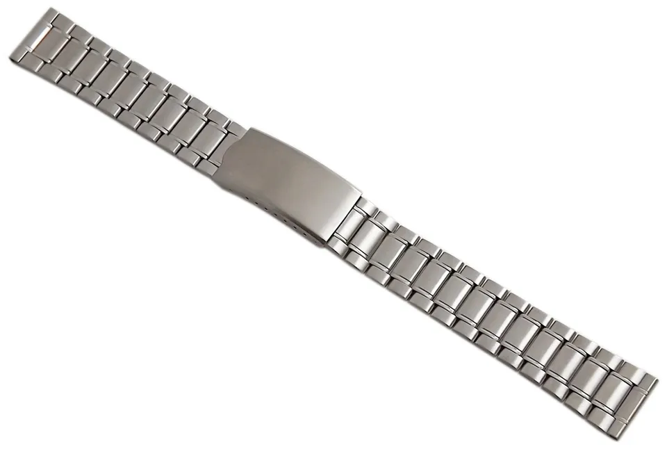 myledershop Uhrenarmbänder cinturino orologio 18 mm argento acciaio