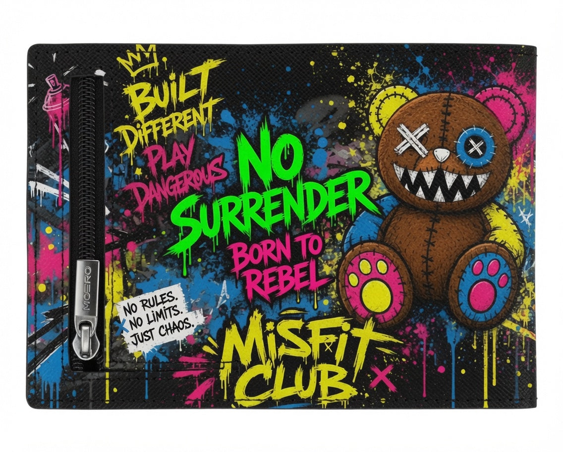 Moero Edizioni Speciali Teddy Built Different portafoglio RFID compatto