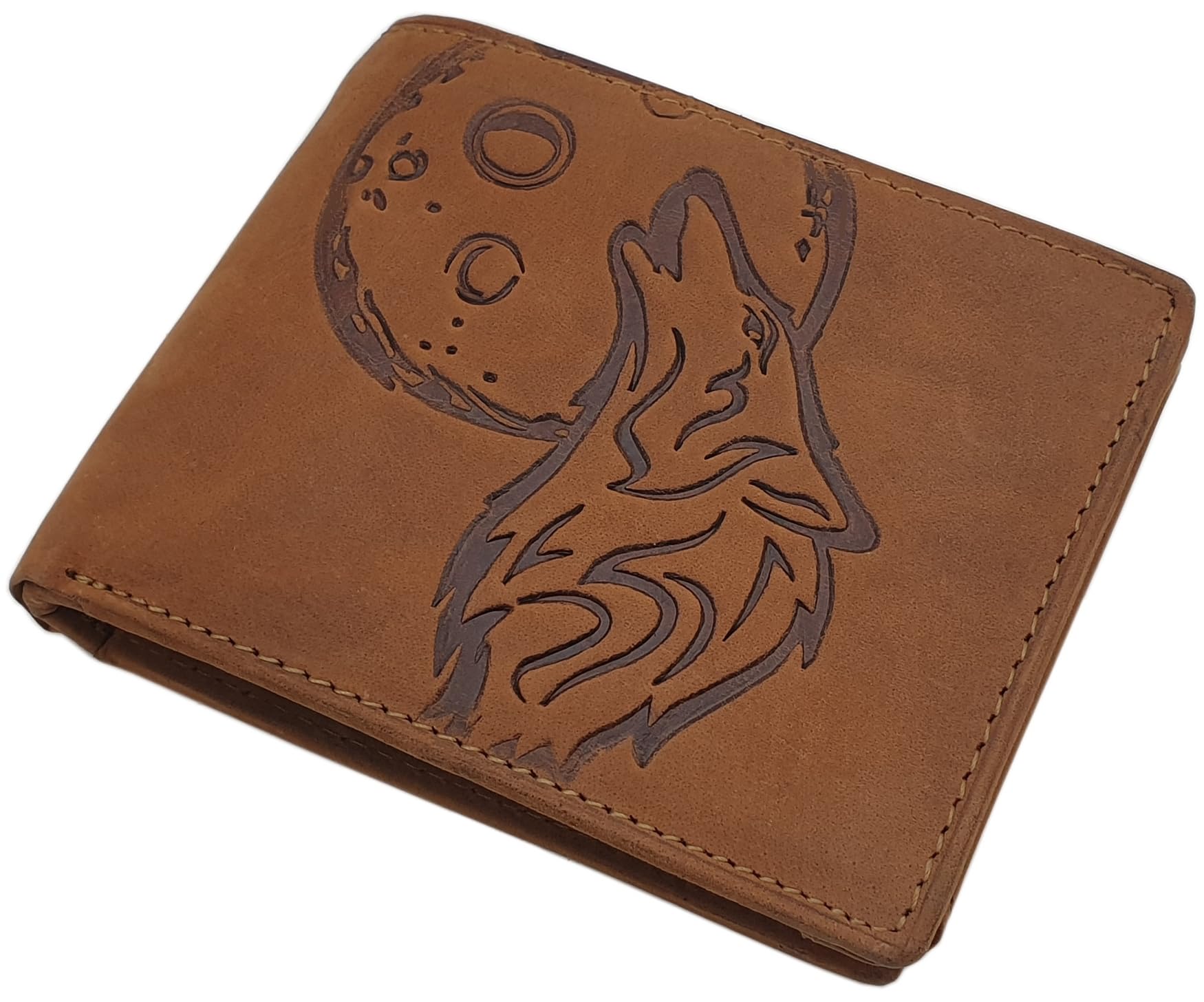myledershop Herren Geldbörsen Modello 2 orizzontale cognac portafoglio bufalo