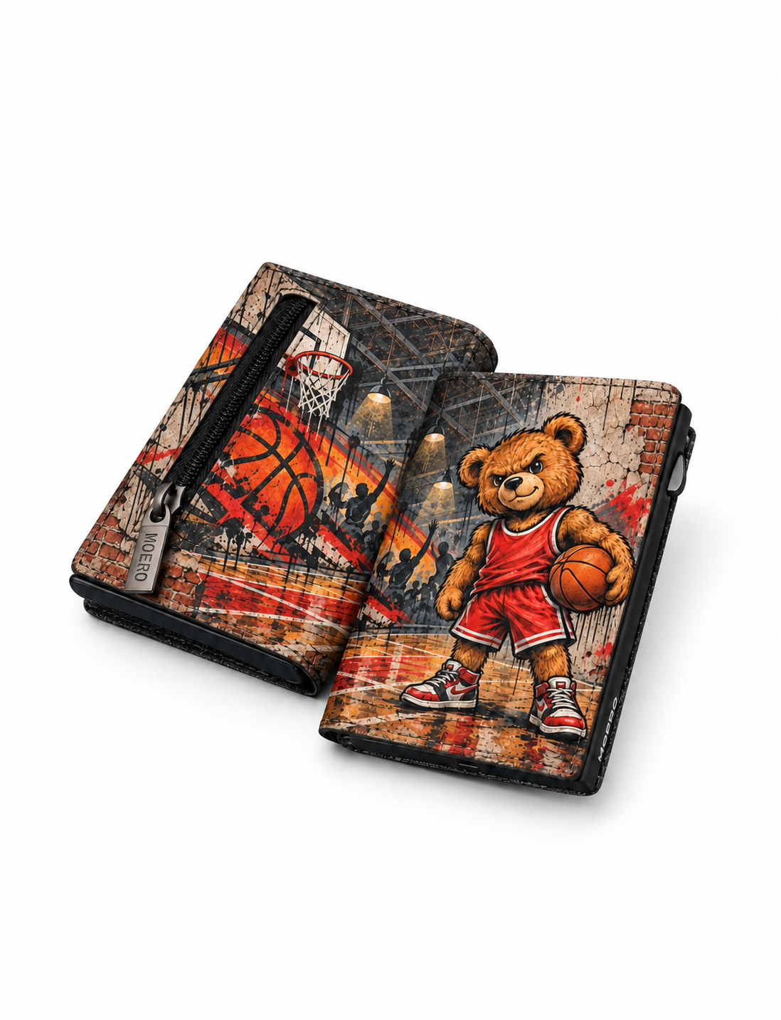 Moero Edizioni Speciali Teddy Basket portafoglio con portamonete zip