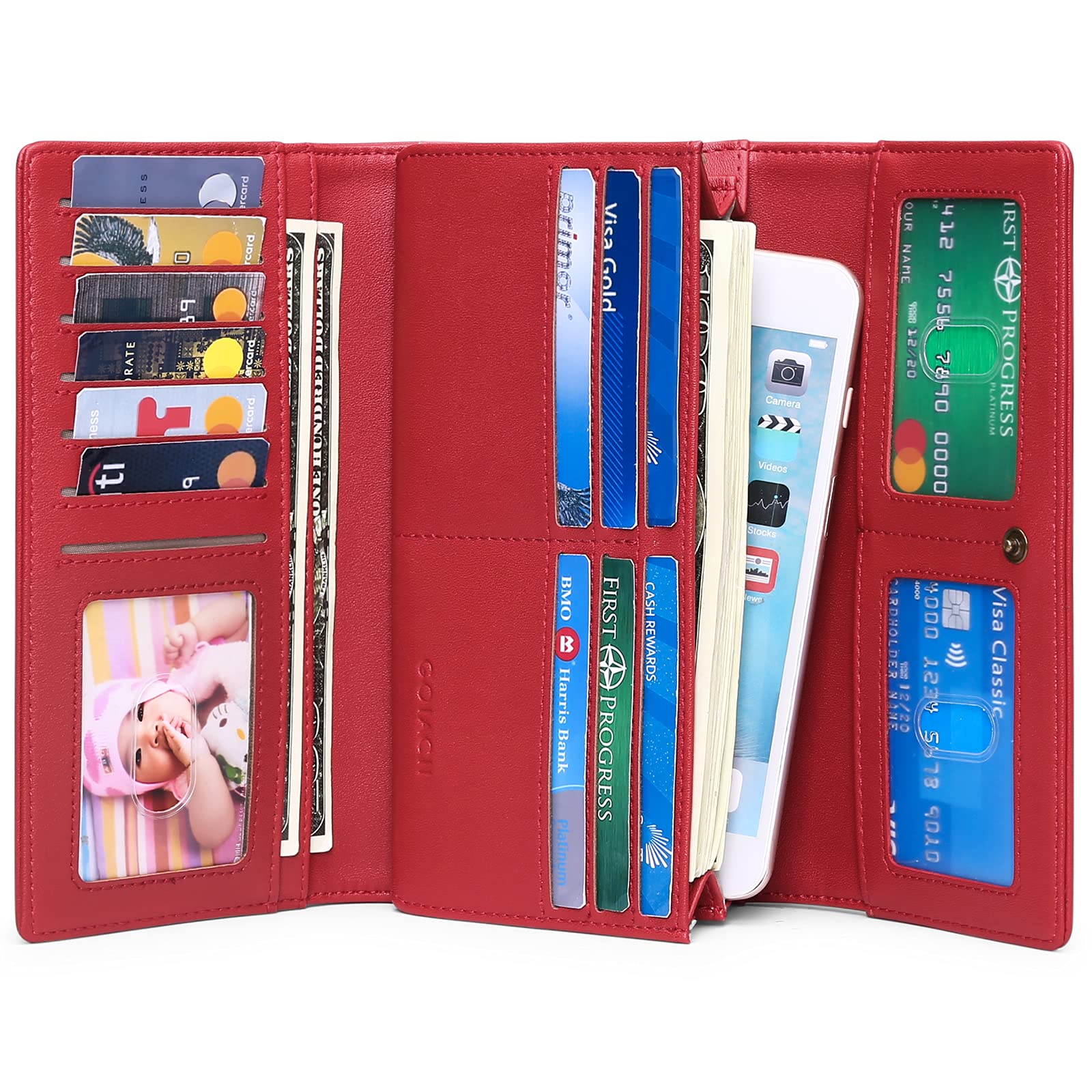 GOIACII WOMEN'S LARGE WALLET portafoglio donna grande RFID