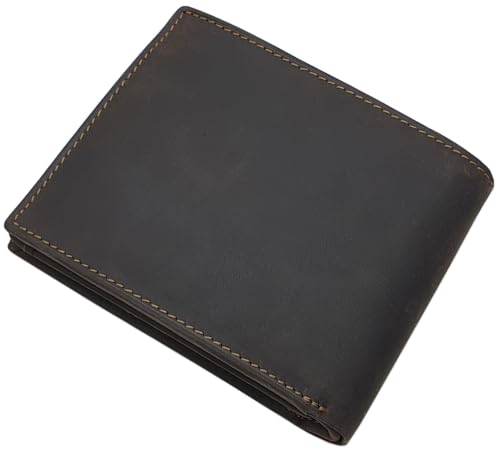 myledershop Herren Geldbörsen Modello 2 portafoglio orizzontale marrone RFID
