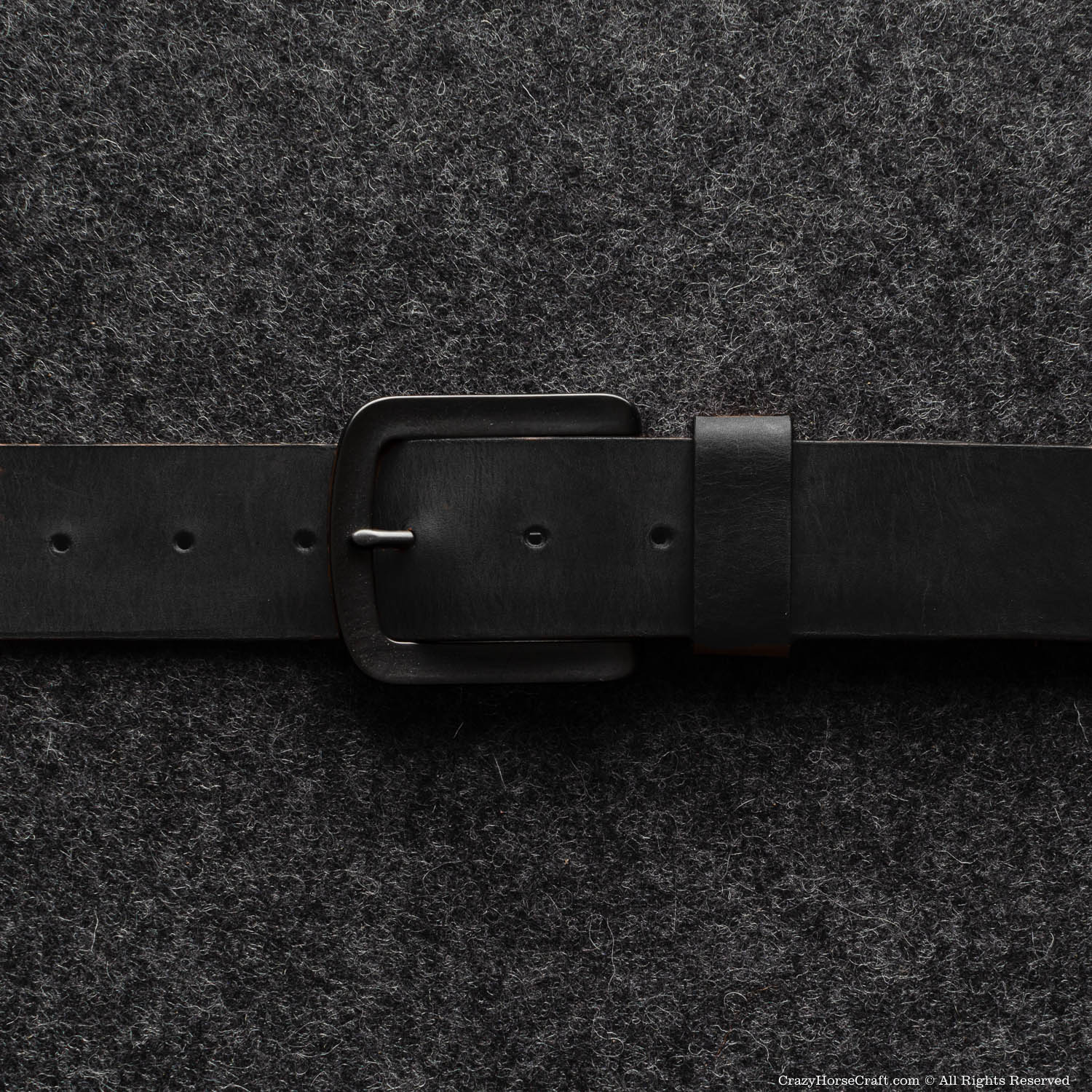 Crazy Horse Craft Belts Vegetable Tanned Leather Belt cintura Carbon Black