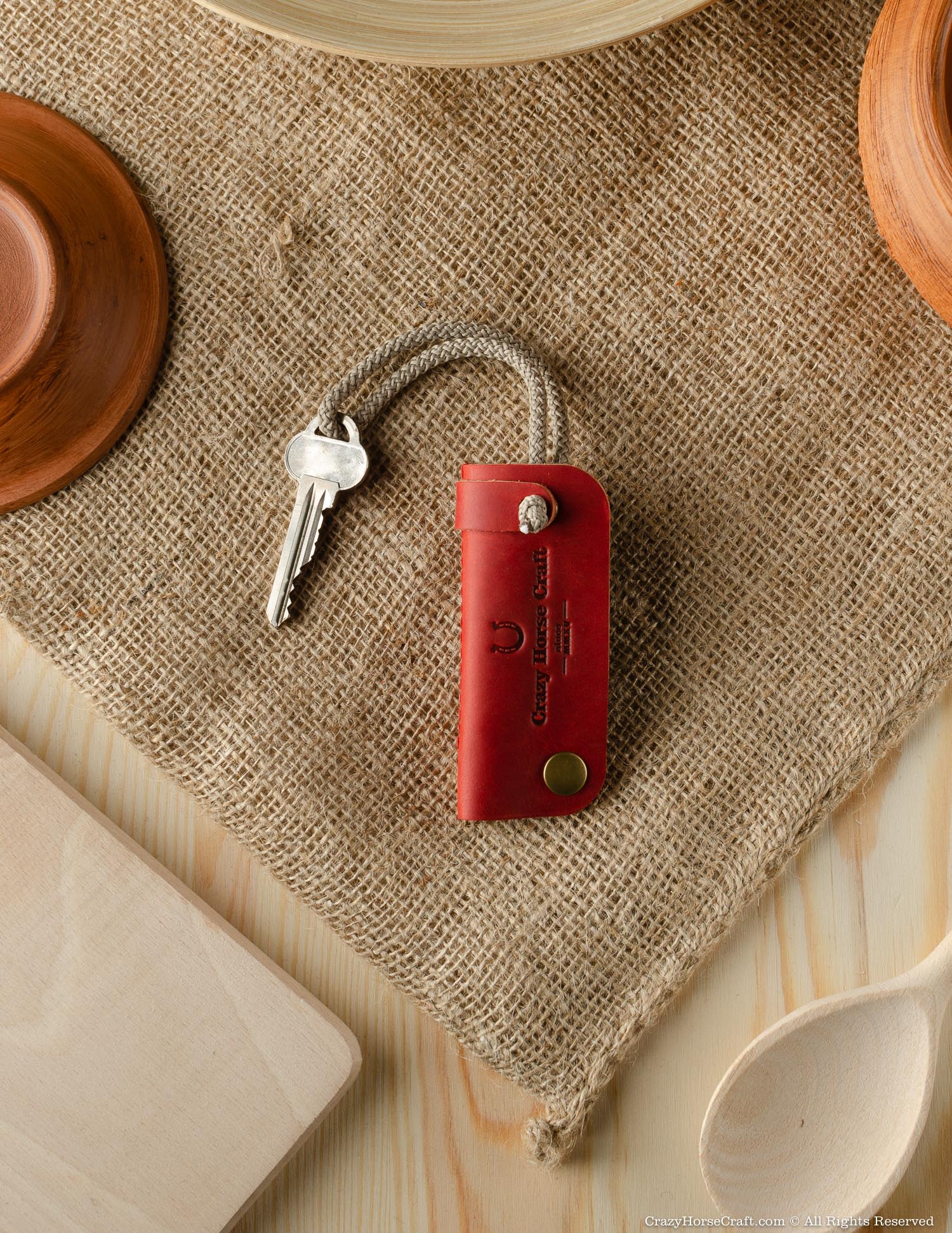 Crazy Horse Craft Key Holders portachiavi organizer Fragola Red