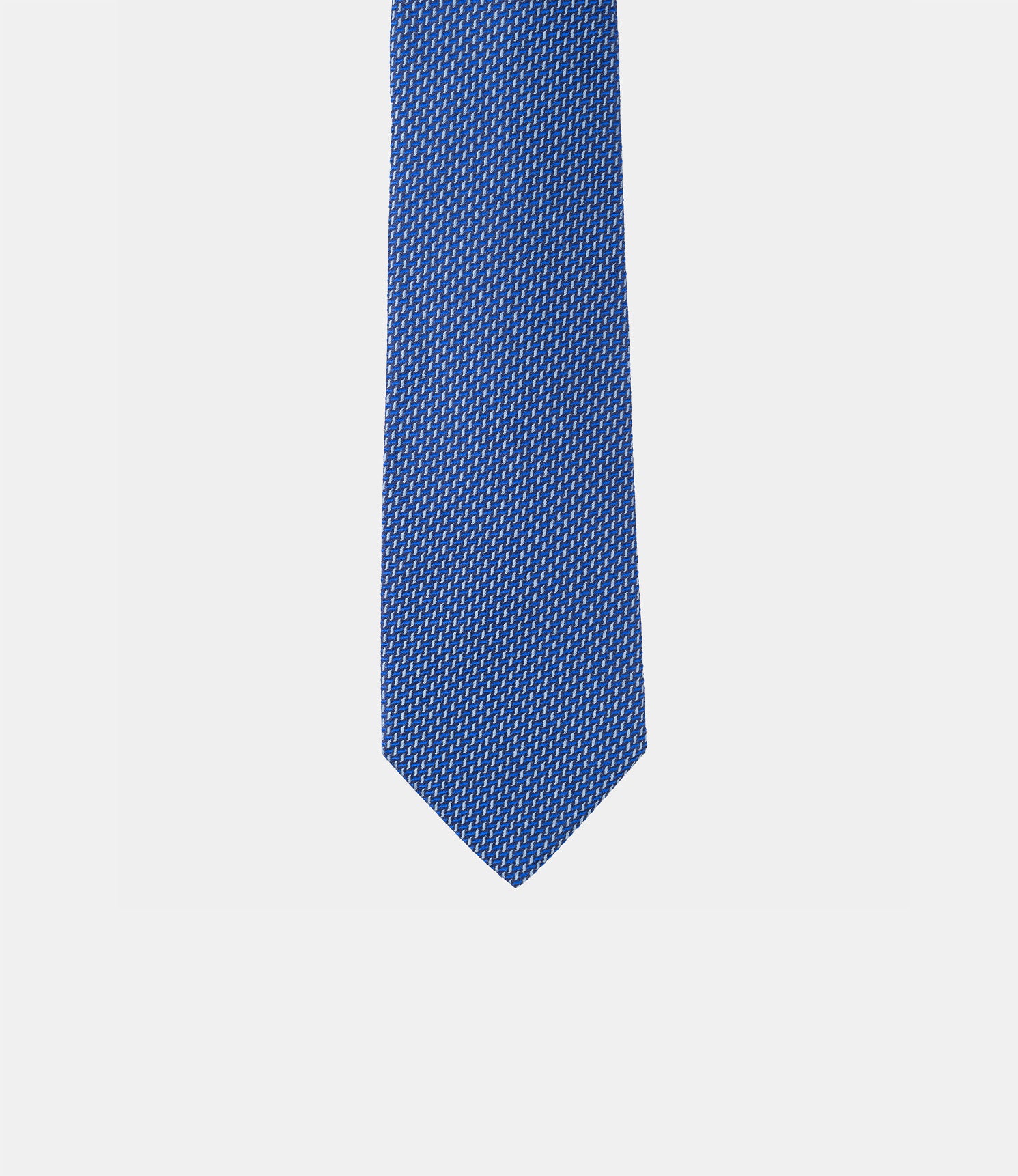Miguel Bellido Corbatas Corbata de seda natural cravatta in seta blu e celeste 8 cm
