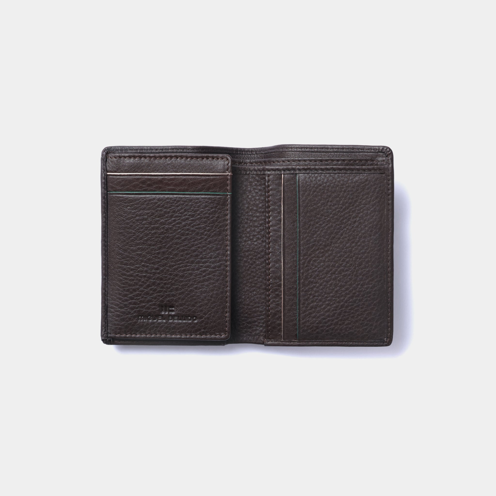 Miguel Bellido Carteras Granada portafoglio in pelle bovina marrone scuro