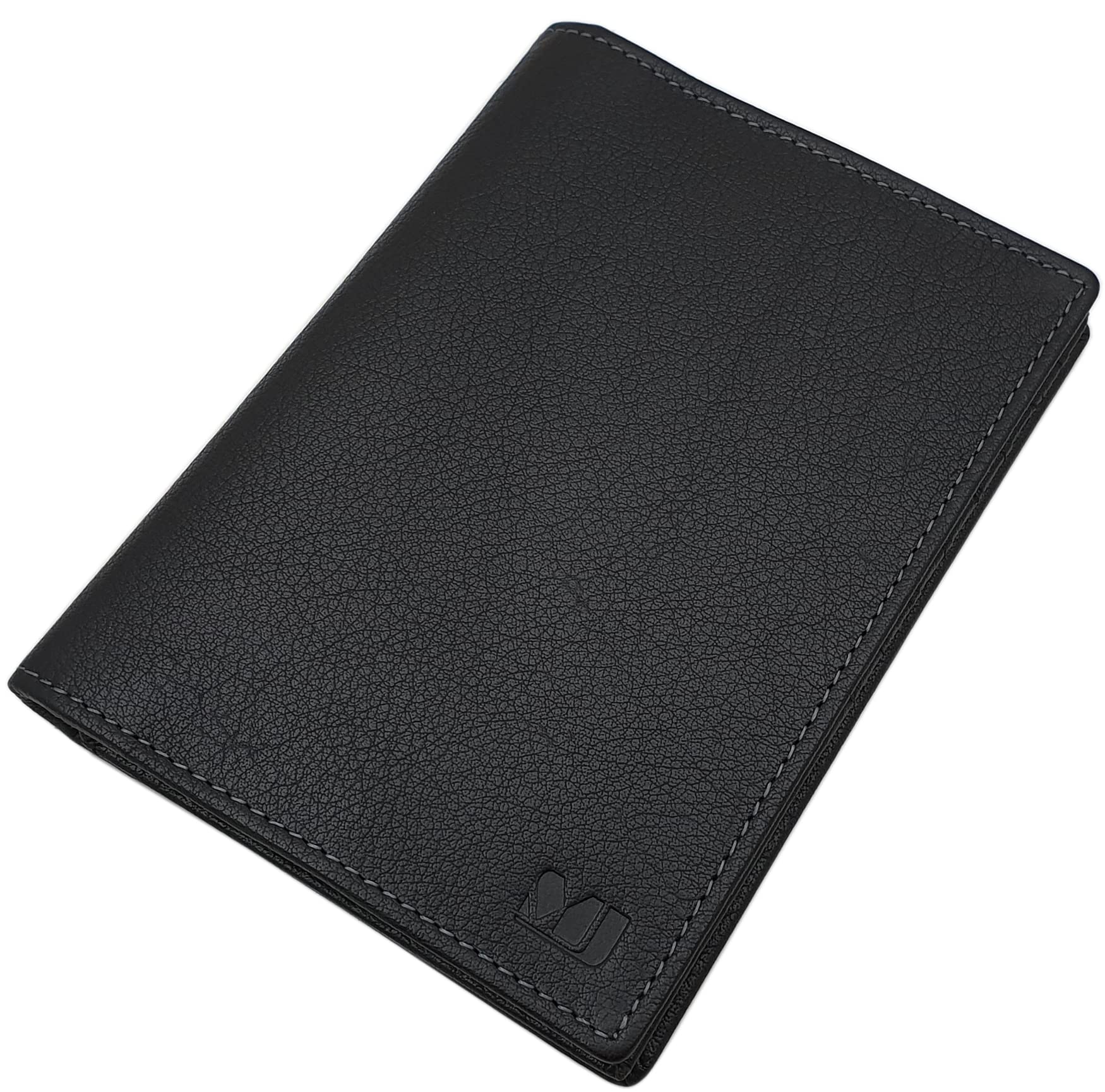 myledershop Herren Geldbörsen portafoglio uomo Nero pelle bufalo RFID NFC