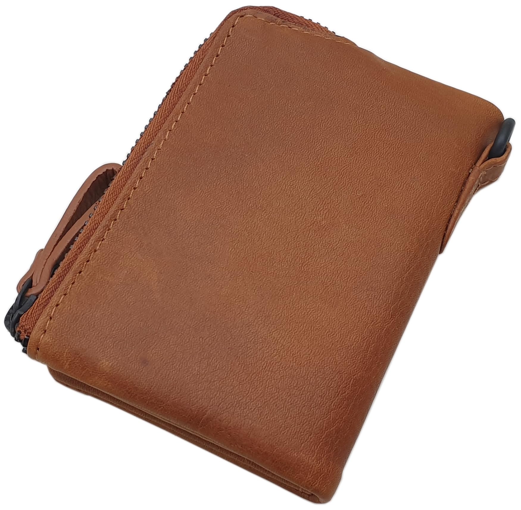 myledershop Herren Geldbörsen Portafoglio pelle bovina cognac RFID