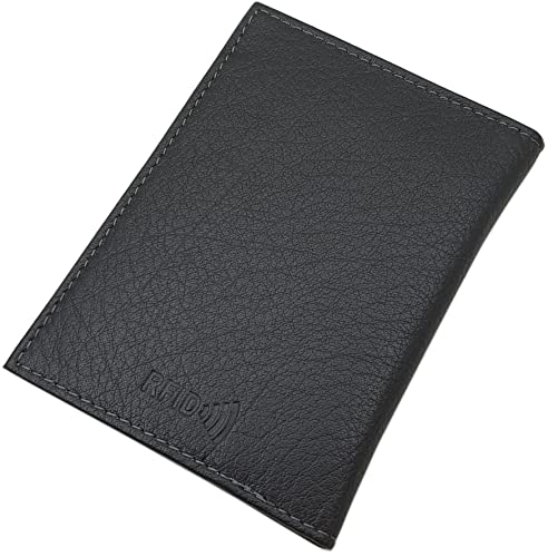 myledershop Karten- und Ausweisetuis portacarte nero RFID pelle di bufalo