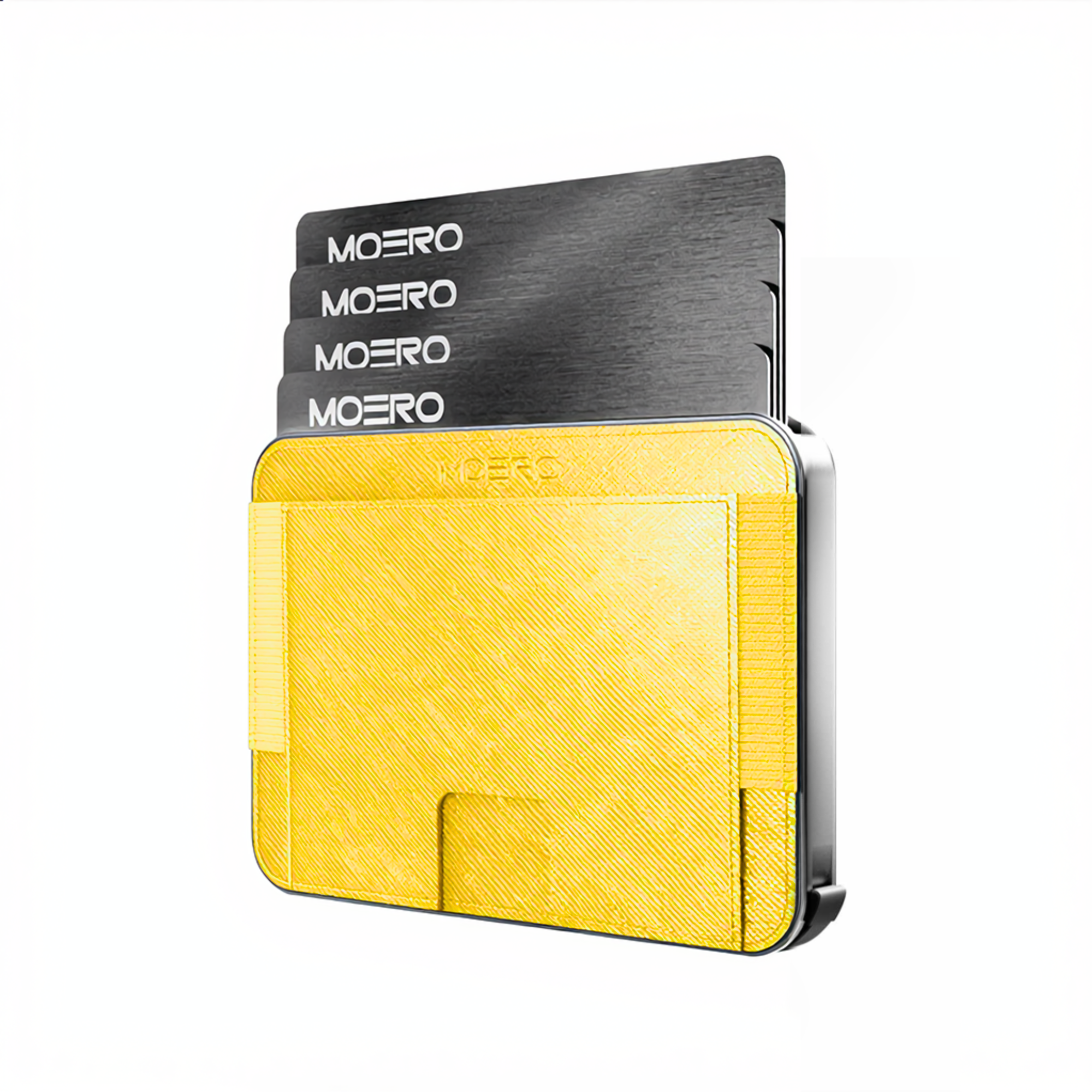 Moero Linea M2 M2 Pro Saffiano Yellow portafoglio MagSafe RFID