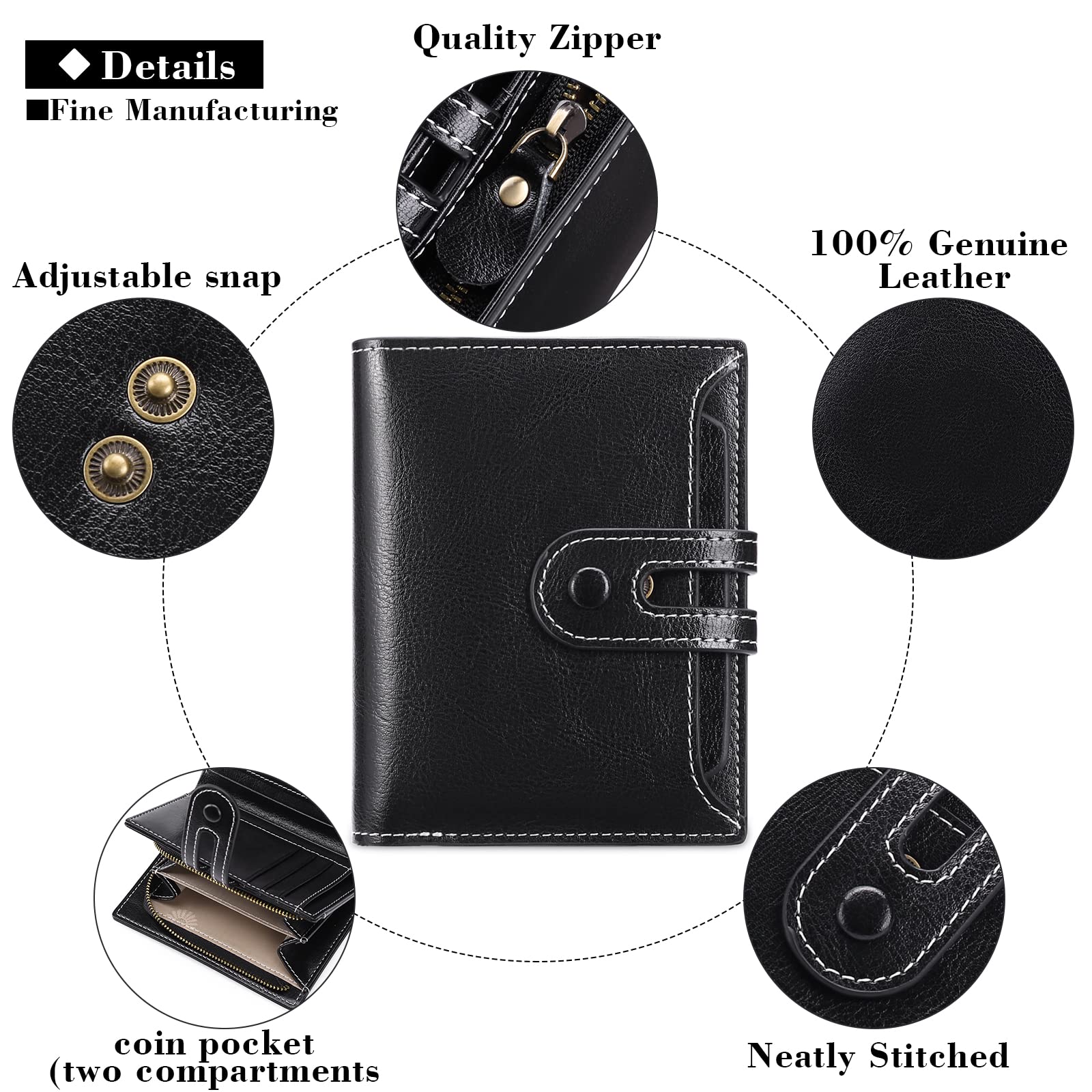 GOIACII SMALL WALLET Portafoglio donna piccolo RFID pelle