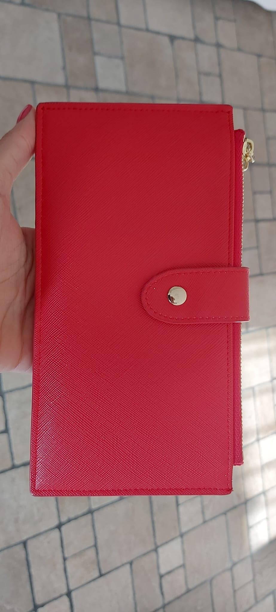 GOIACII WOMEN'S LARGE WALLET portafoglio grande da donna rosso RFID
