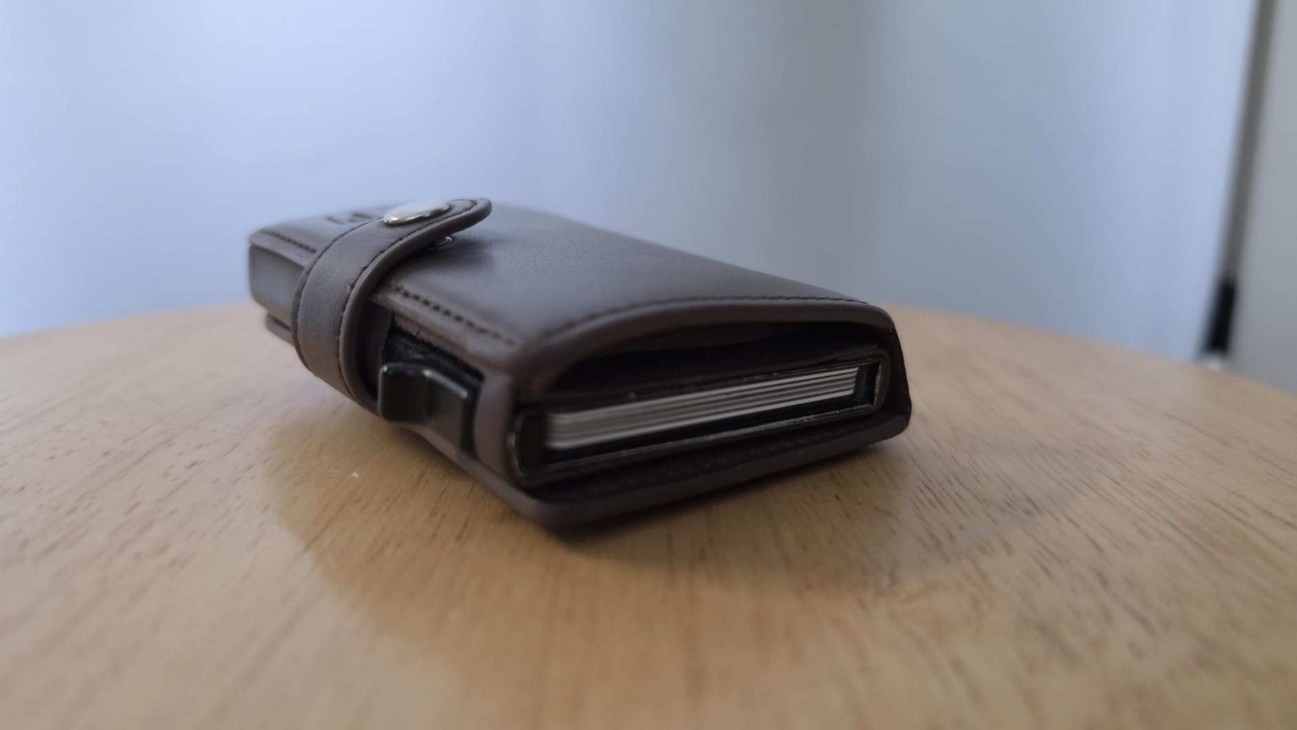 TENBST Card Holder portafoglio uomo nero arancione RFID 10 carte