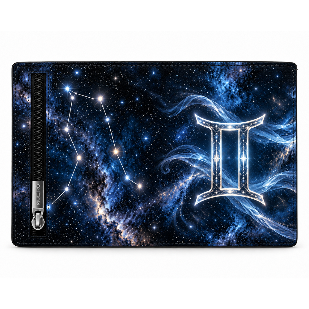 Moero Edizioni Speciali Pro Gemelli Zodiac portafoglio RFID Saffiano