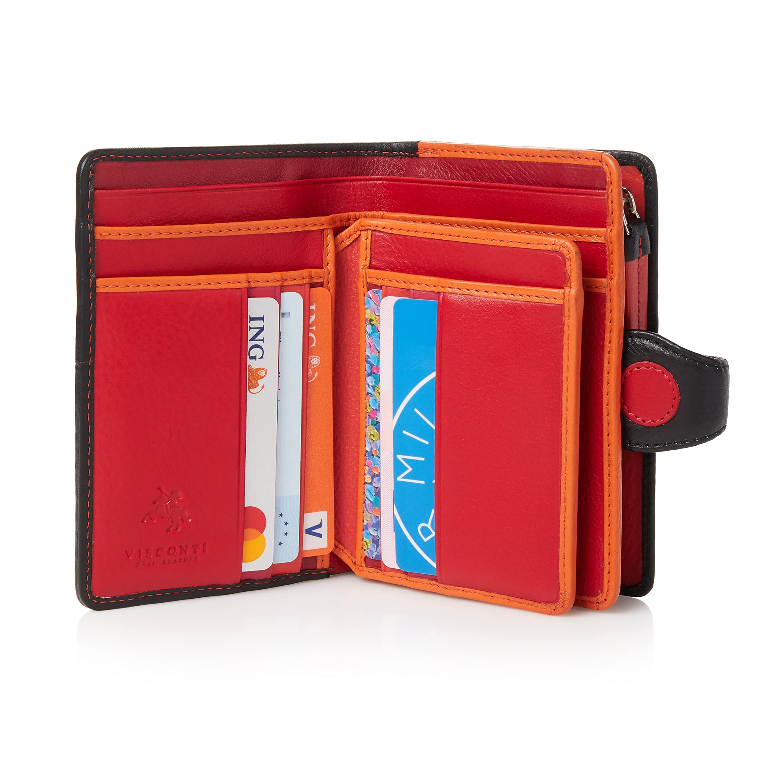 Visconti Polka portafoglio donna P1 M 14x10 cm Bacca RFID