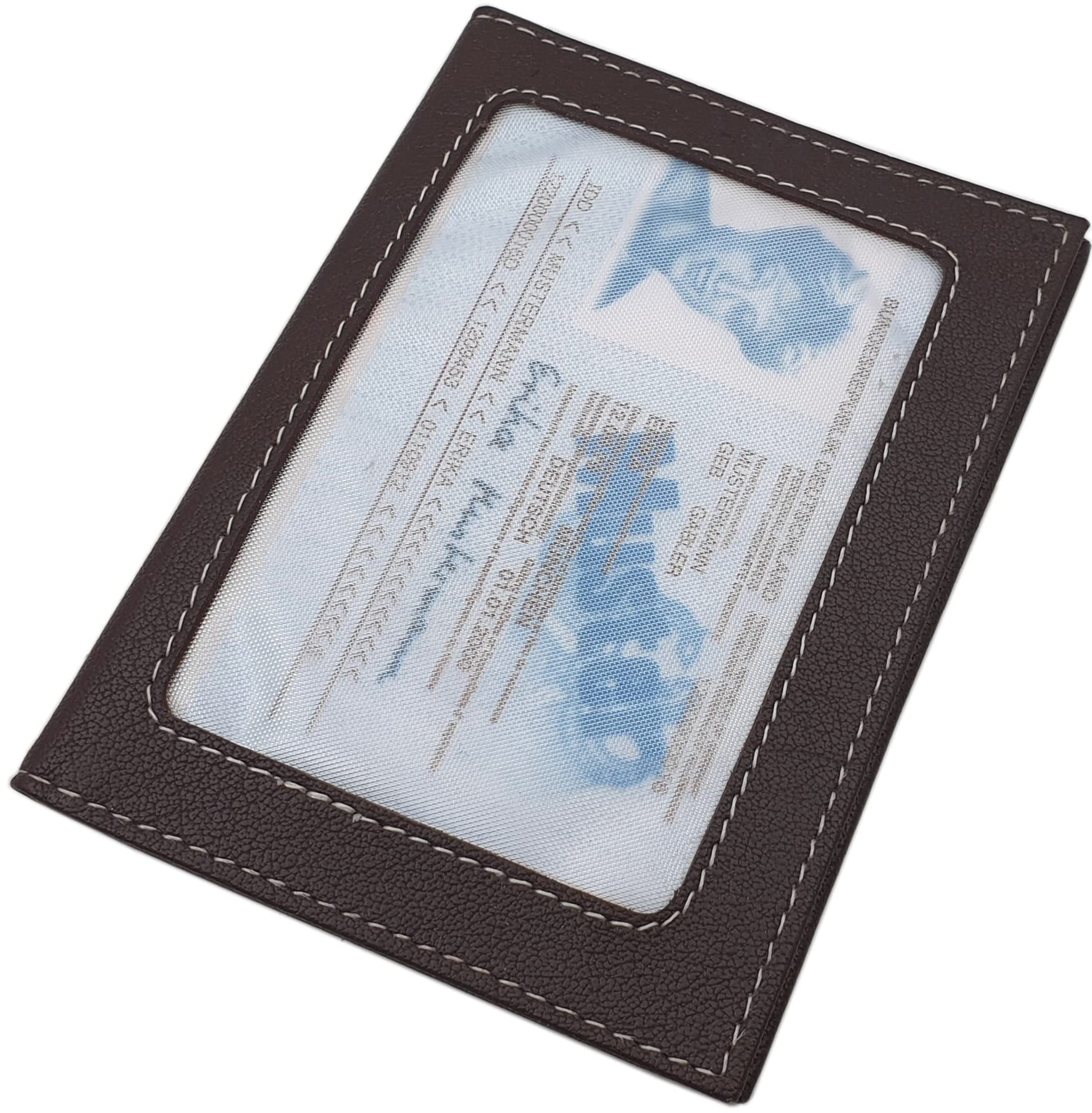myledershop Karten- und Ausweisetuis porta carte nero pelle di bufalo