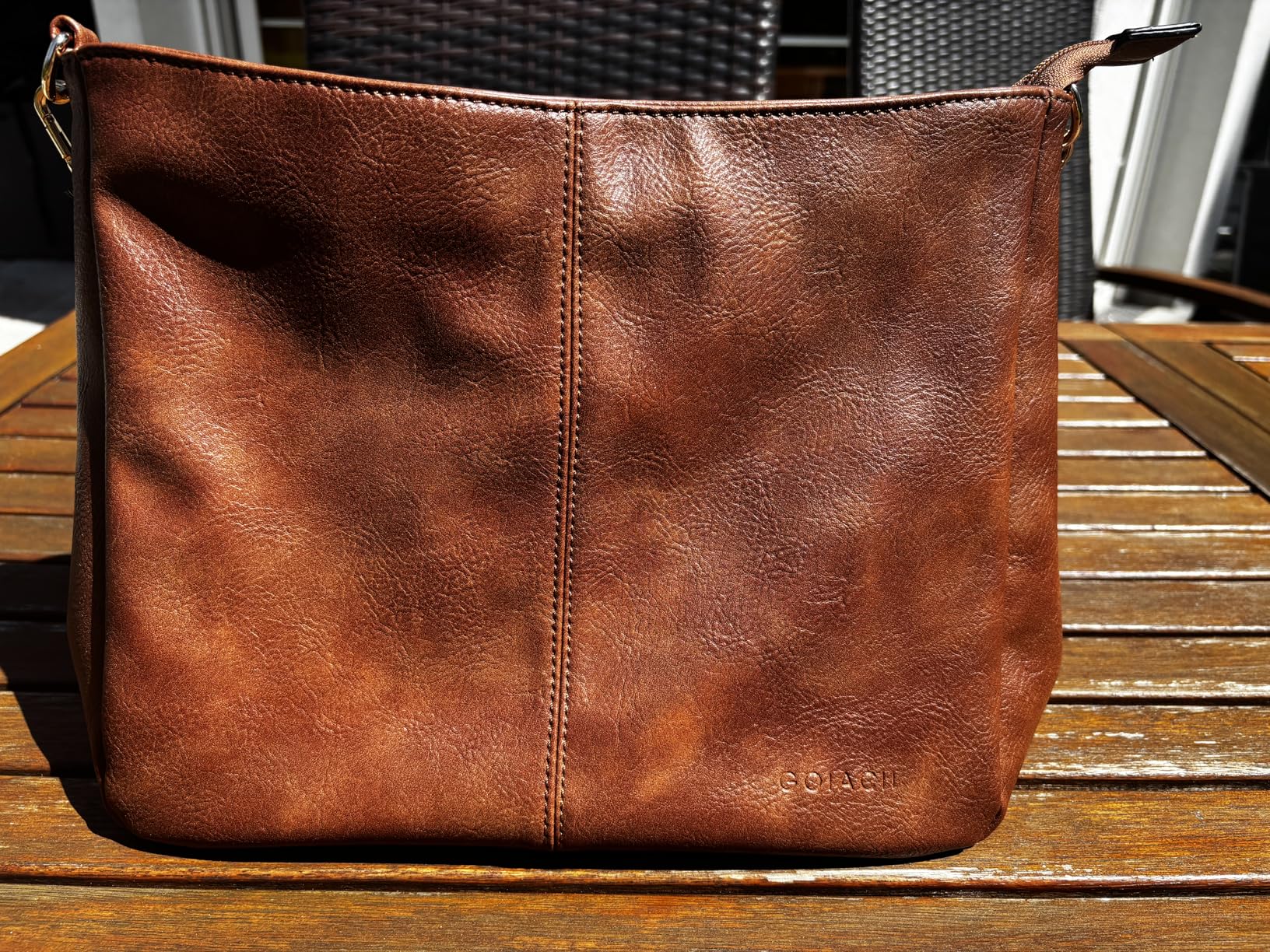 GOIACII BAG borsa a tracolla grande color caffè