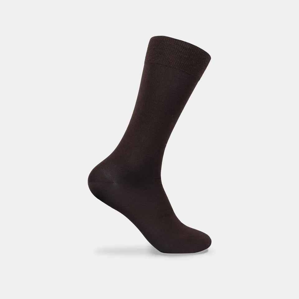 Miguel Bellido Calcetines calzino corto cotone mercerizzato marrone
