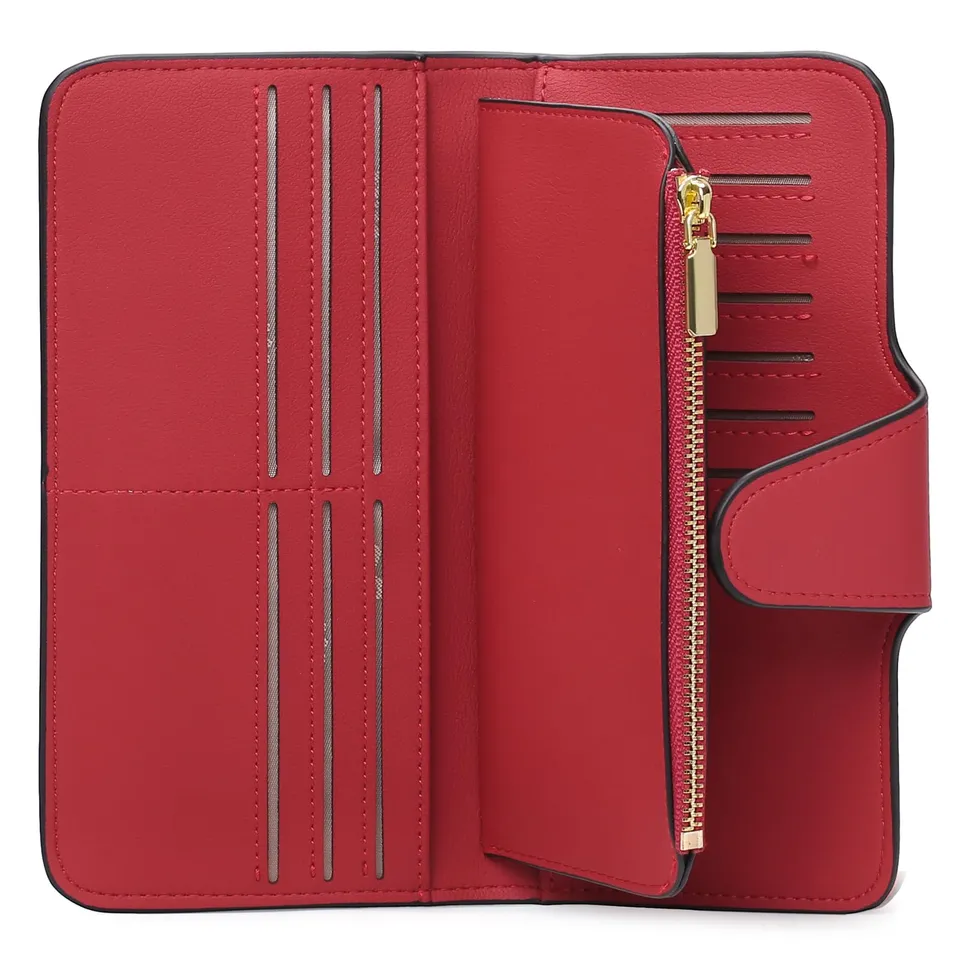 GOIACII WOMEN'S LARGE WALLET Portafoglio lungo donna RFID