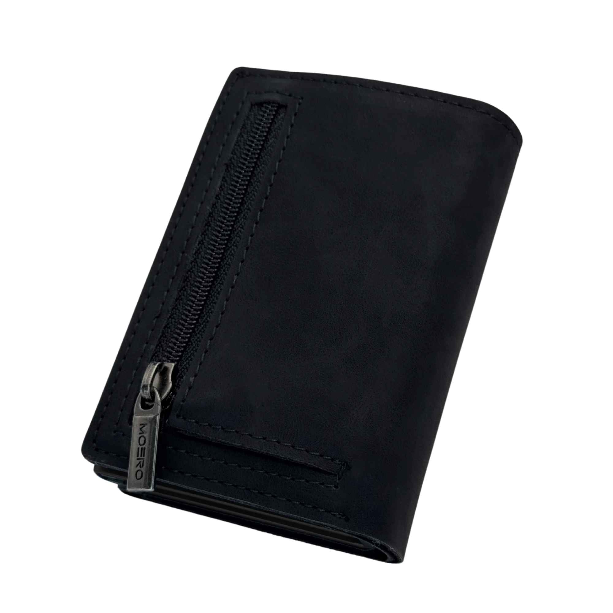 Moero Linea PRO PLUS Zip portafoglio nero RFID vegano