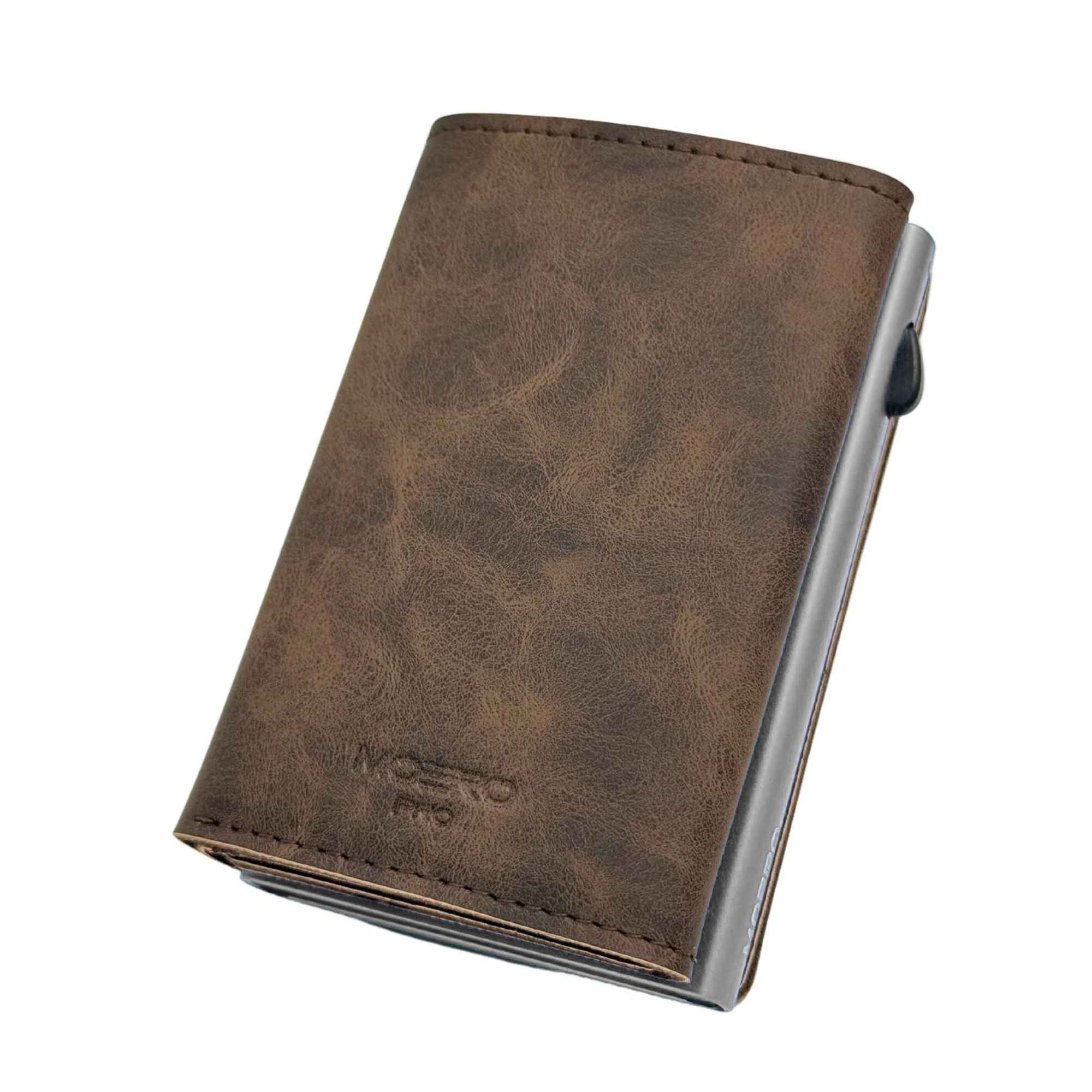 Moero Linea PRO PRO PLUS Zip portafoglio marrone 4.0 RFID