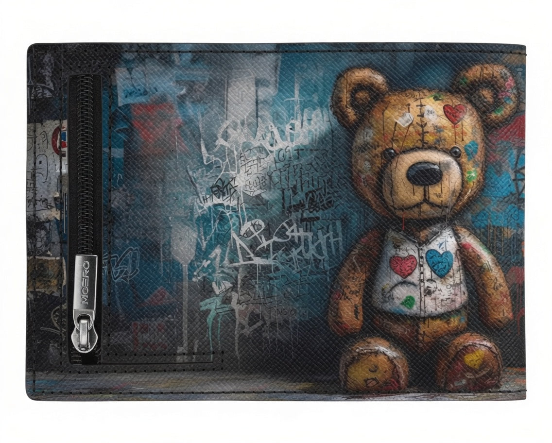 Moero Edizioni Speciali Moero Pro Teddy Heart portafoglio RFID con portamonete