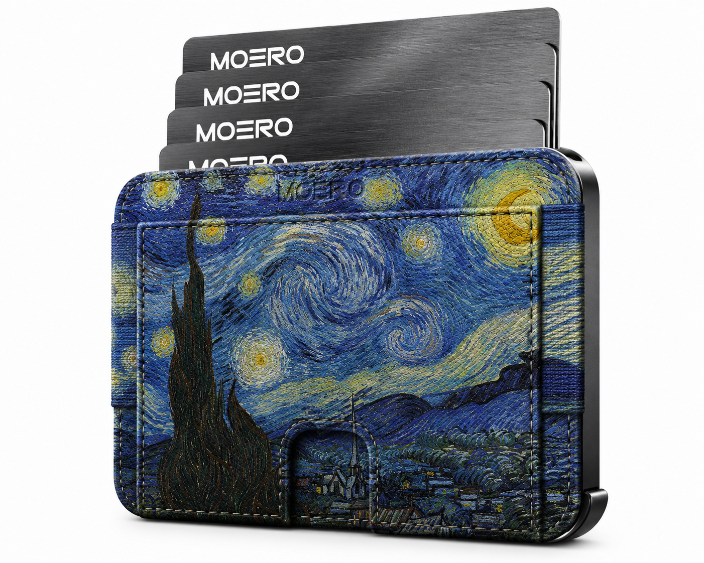 Moero Edizioni Speciali M2 Pro Notte Stellata portafoglio MagSafe