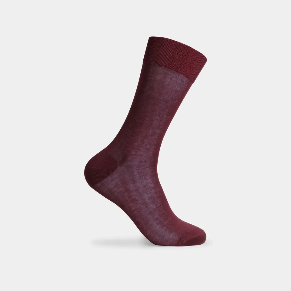 Miguel Bellido Calcetines calcetín corto 39-42 bordeaux cotone mercerizzato