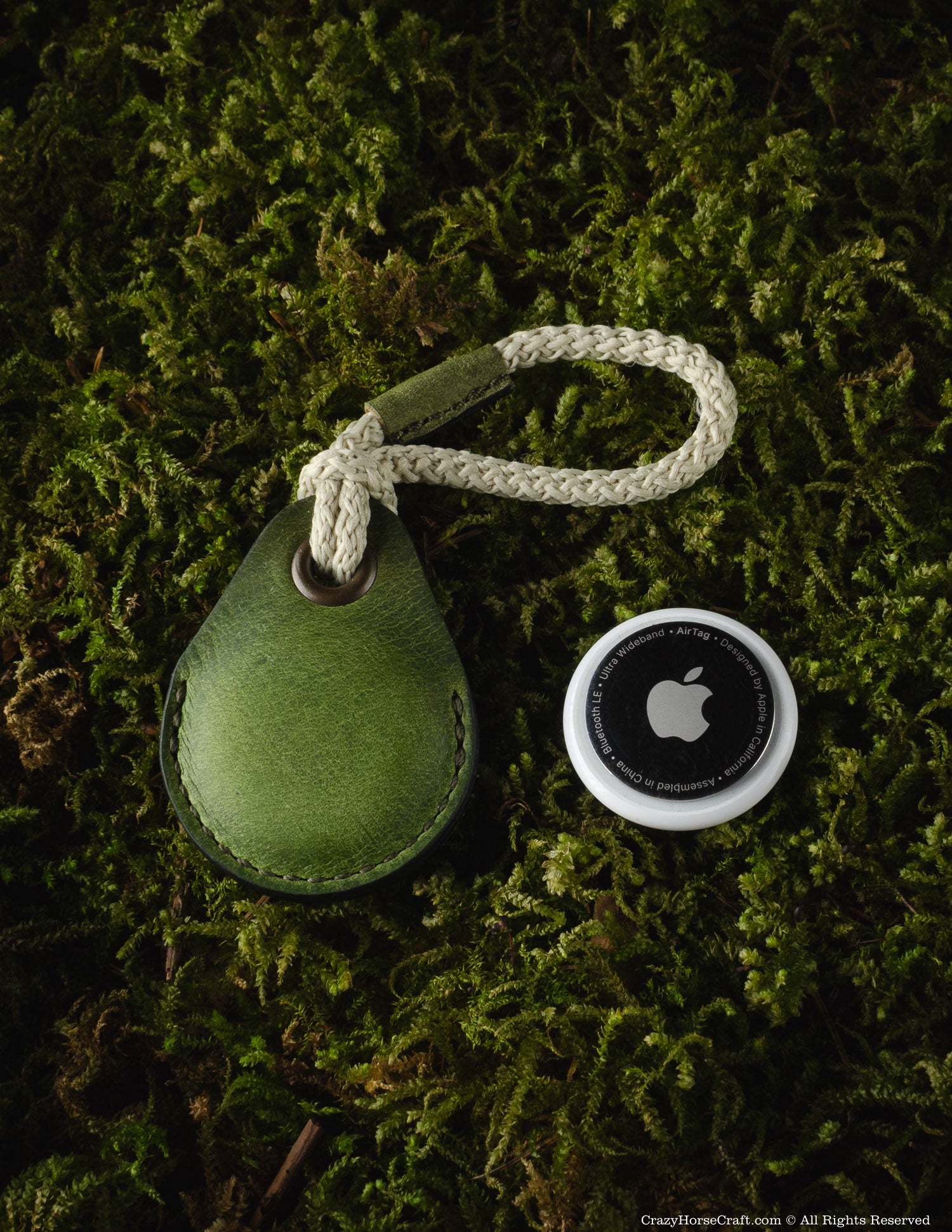 Crazy Horse Craft AirTag Holders porta AirTag Alpine Green