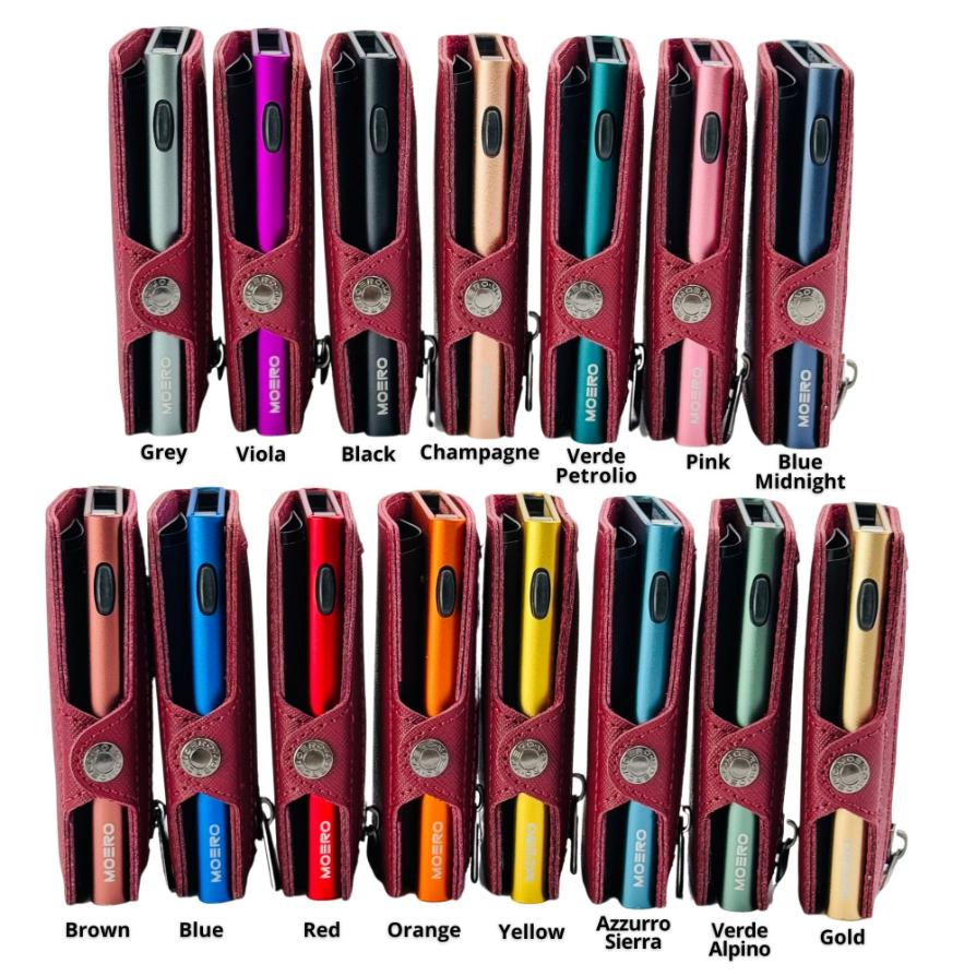 Moero Linea Classic Classic Zip Saffiano portafoglio Bordeaux RFID antigraffio