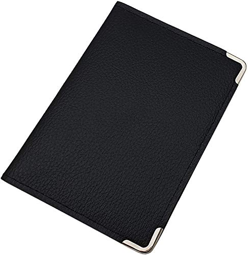 myledershop Karten- und Ausweisetuis portadocumenti nero con angoli metallici