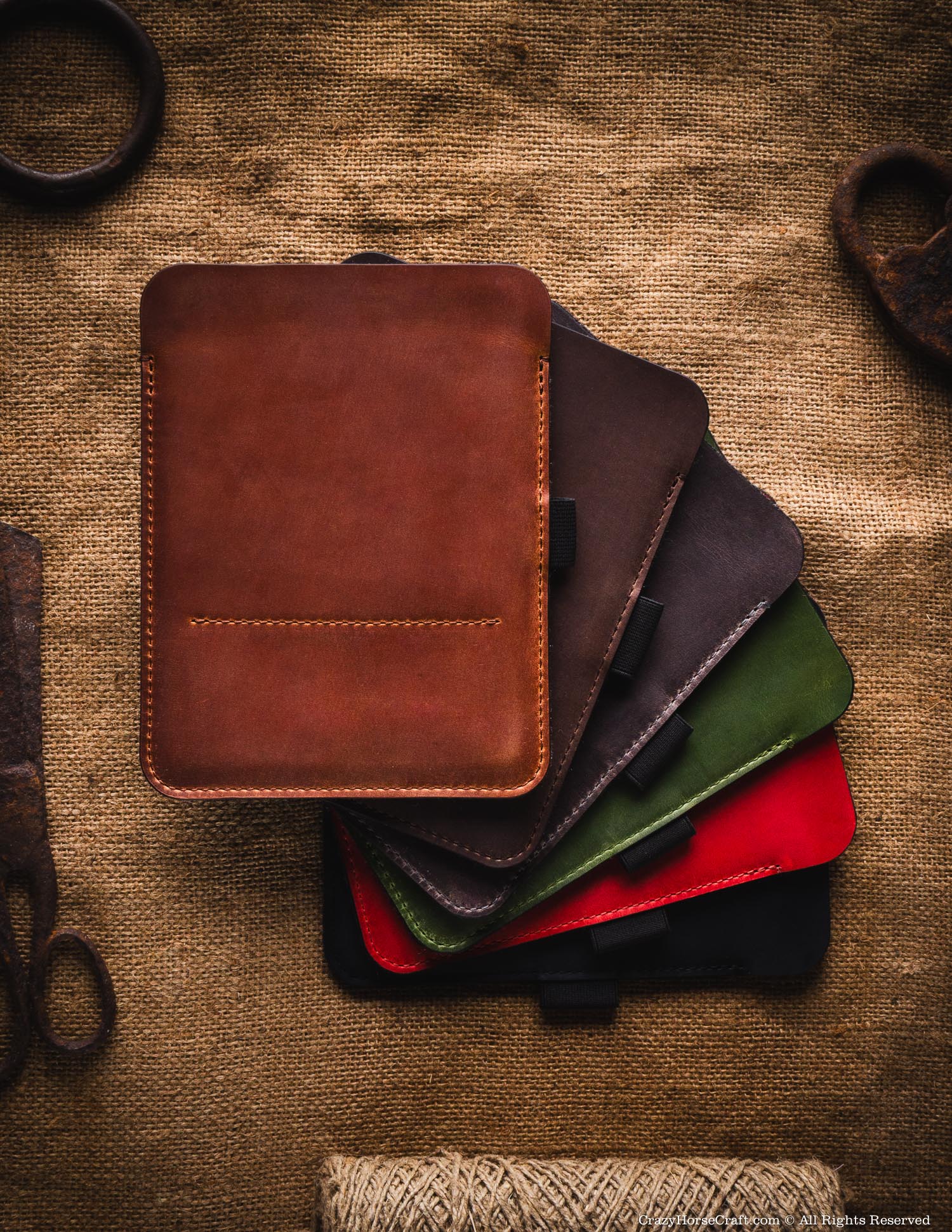 Crazy Horse Craft iPad and Kindle Cases Classic Leather & Felt Kindle Case / Sleeve custodia Kindle marrone classico in pelle vegetale