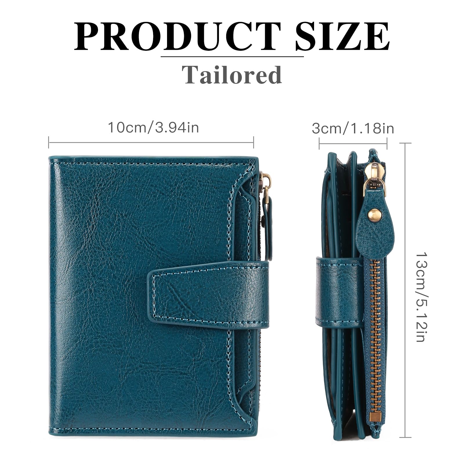 GOIACII SMALL WALLET A01 portafoglio blu pavone piccolo RFID