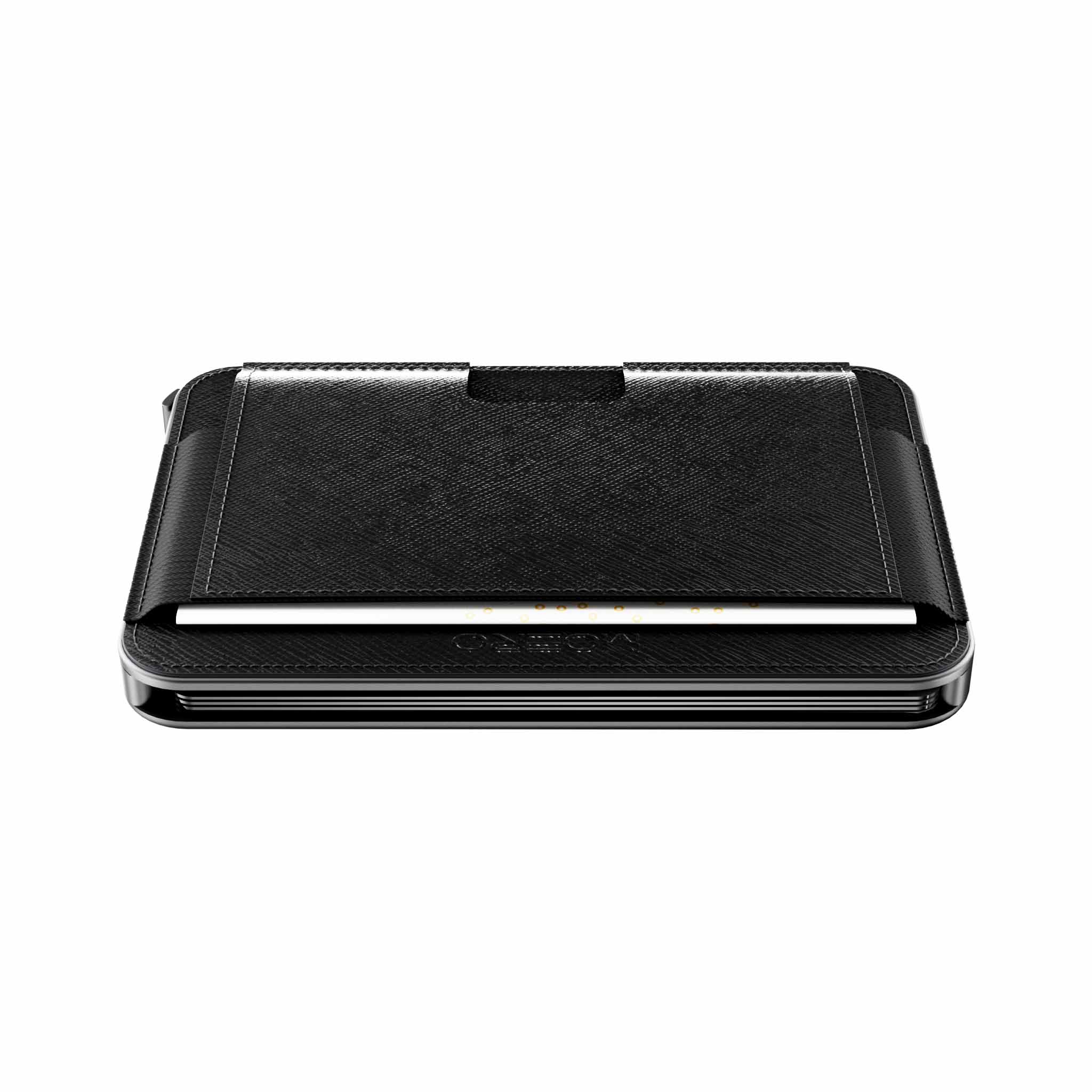 Moero Linea M2 M2 Pro Saffiano Black portafoglio MagSafe RFID