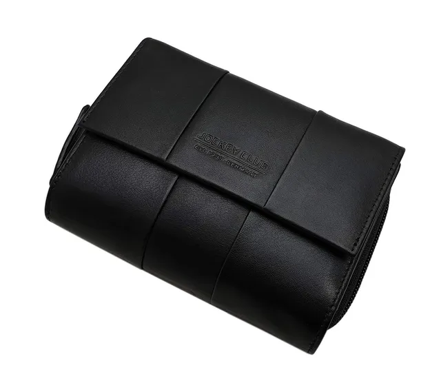 myledershop Damen Geldbörsen portafoglio donna nero RFID