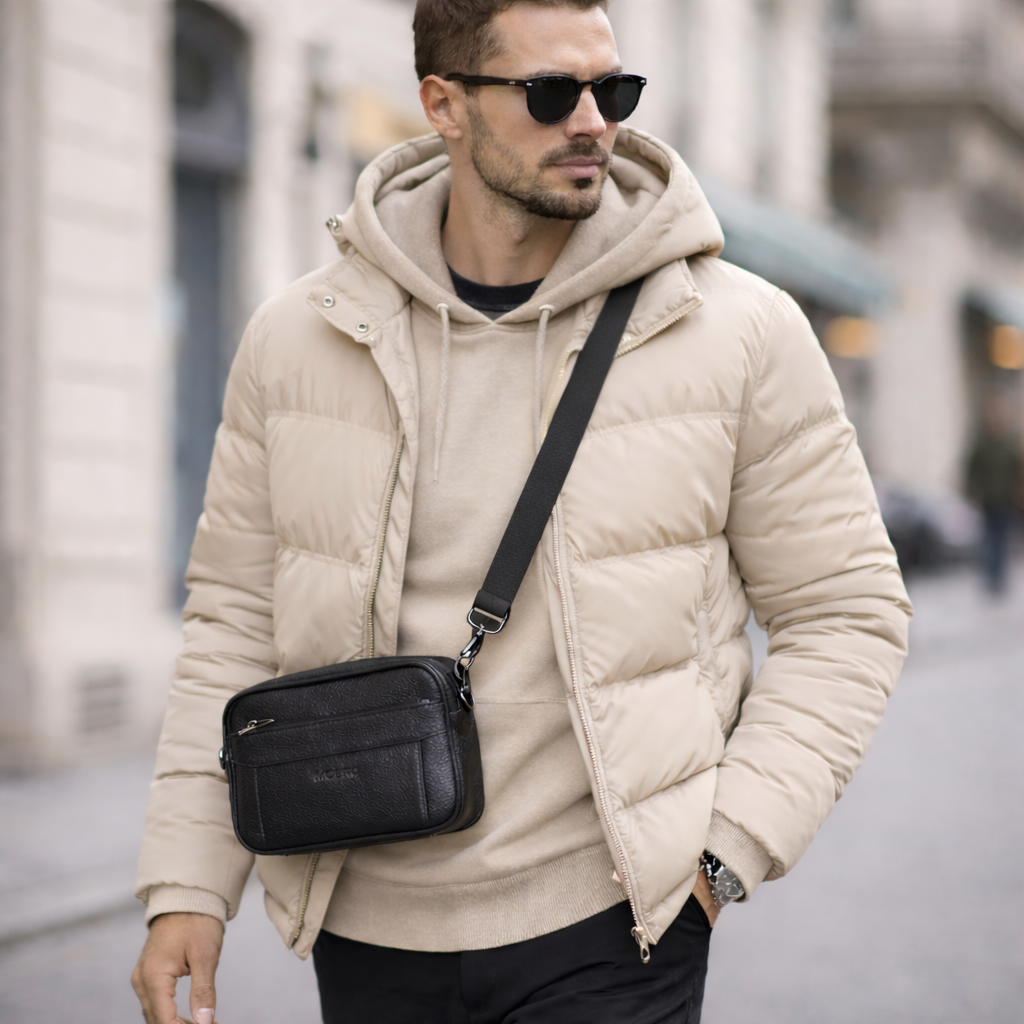 Moero Pochette e Borse Borsello borsello da uomo in pelle