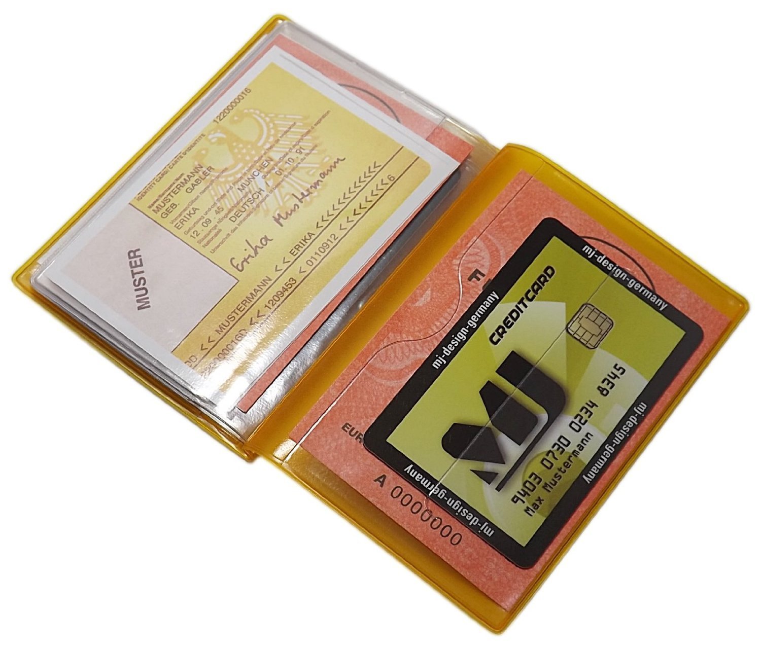 myledershop Karten- und Ausweisetuis MJ-Design-Germany porta carte 12 scomparti colori assortiti