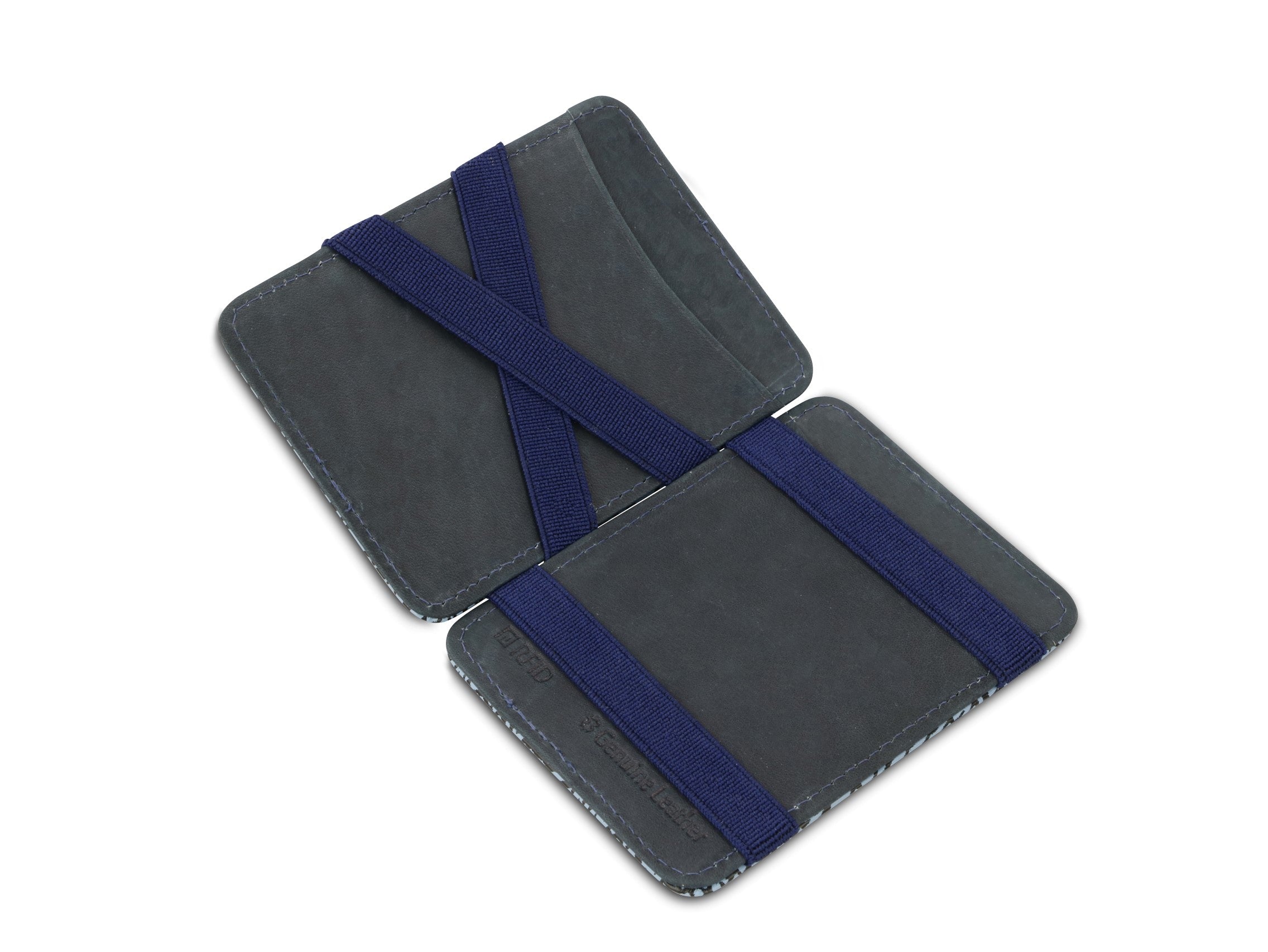 Hunterson The Elephant Prints The OG portafoglio Elephant Blue in pelle RFID