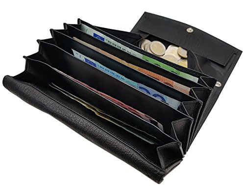 myledershop Kellnerbörsen portafoglio cameriere in pelle di bufalo nero