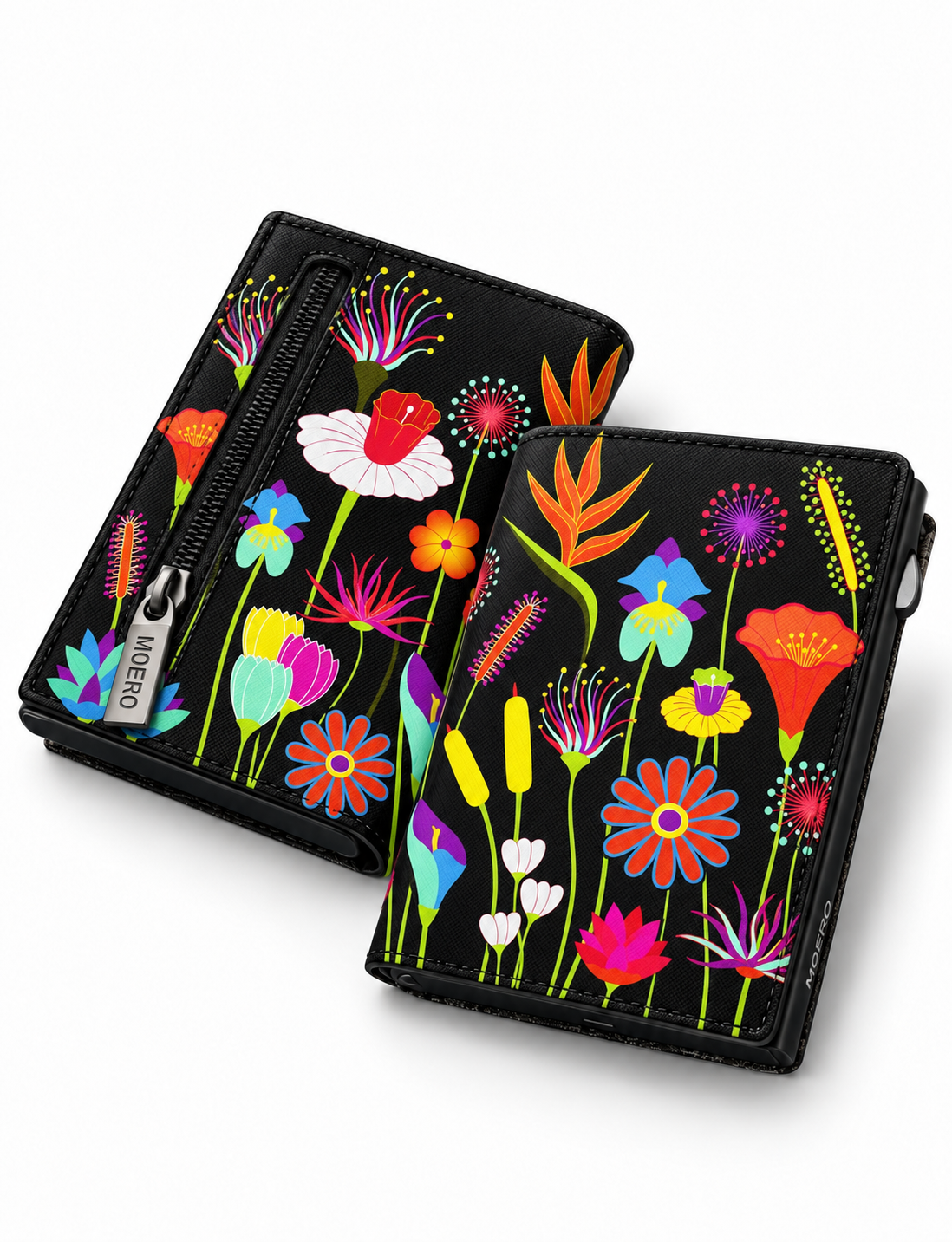 Moero Edizioni Speciali Floral Giardino Neon portafoglio RFID