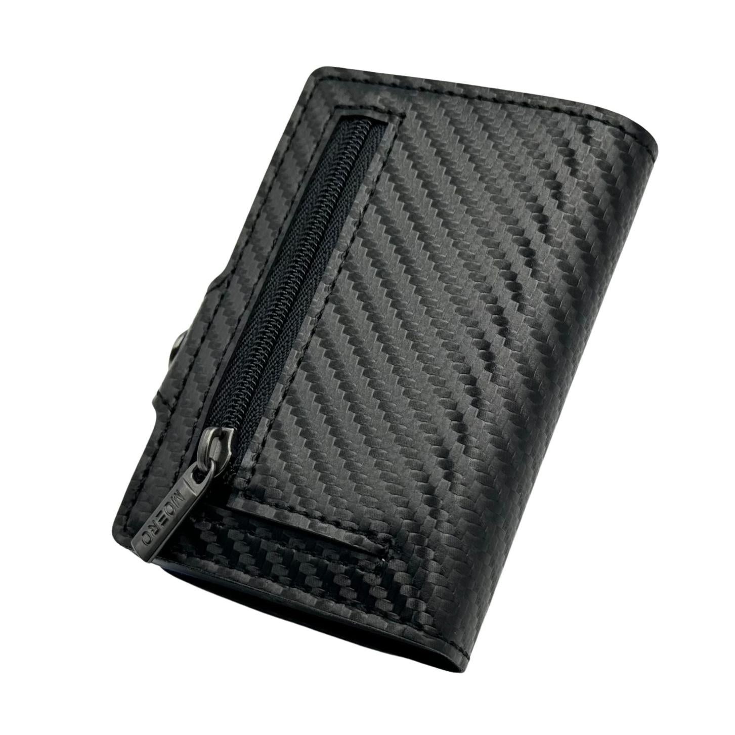 Moero Linea Classic Classic Zip Carbon portafoglio nero 4.0 RFID