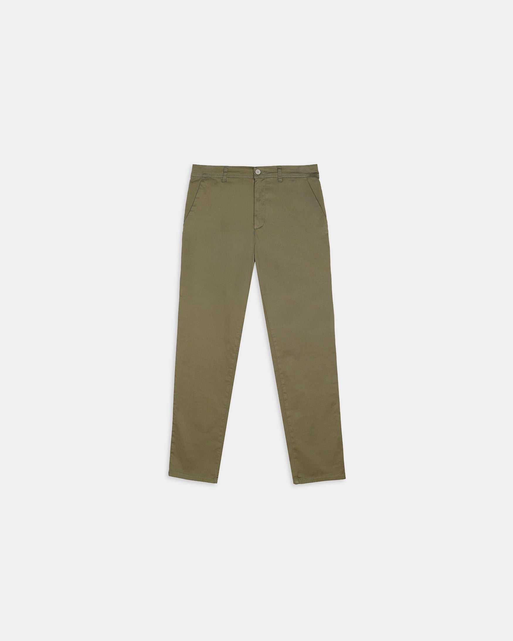 Miguel Bellido Pantalones pantaloni chino verde oliva in cotone elasticizzato