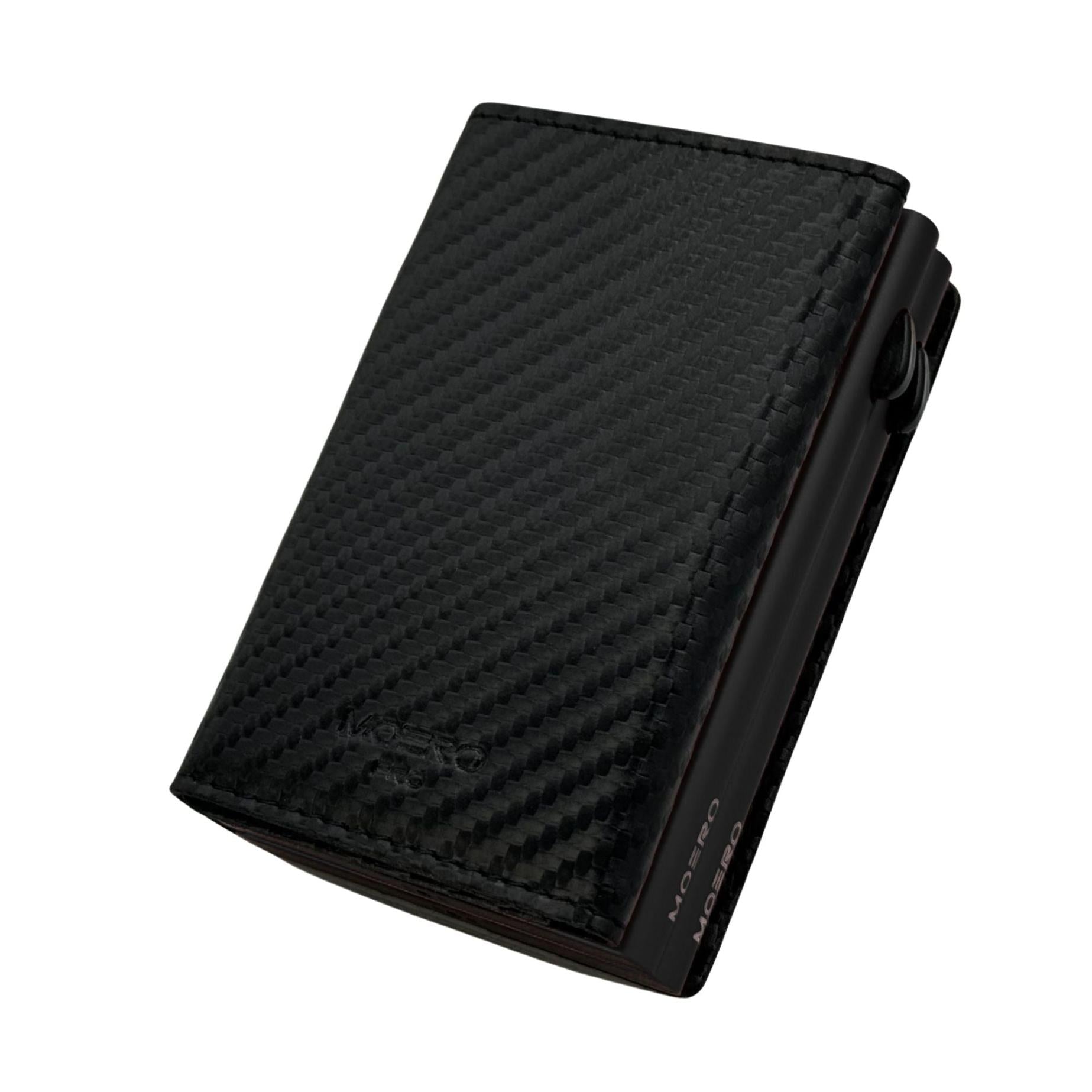 Moero Linea PRO Dual Zip portafoglio nero con doppio portacarte e zip