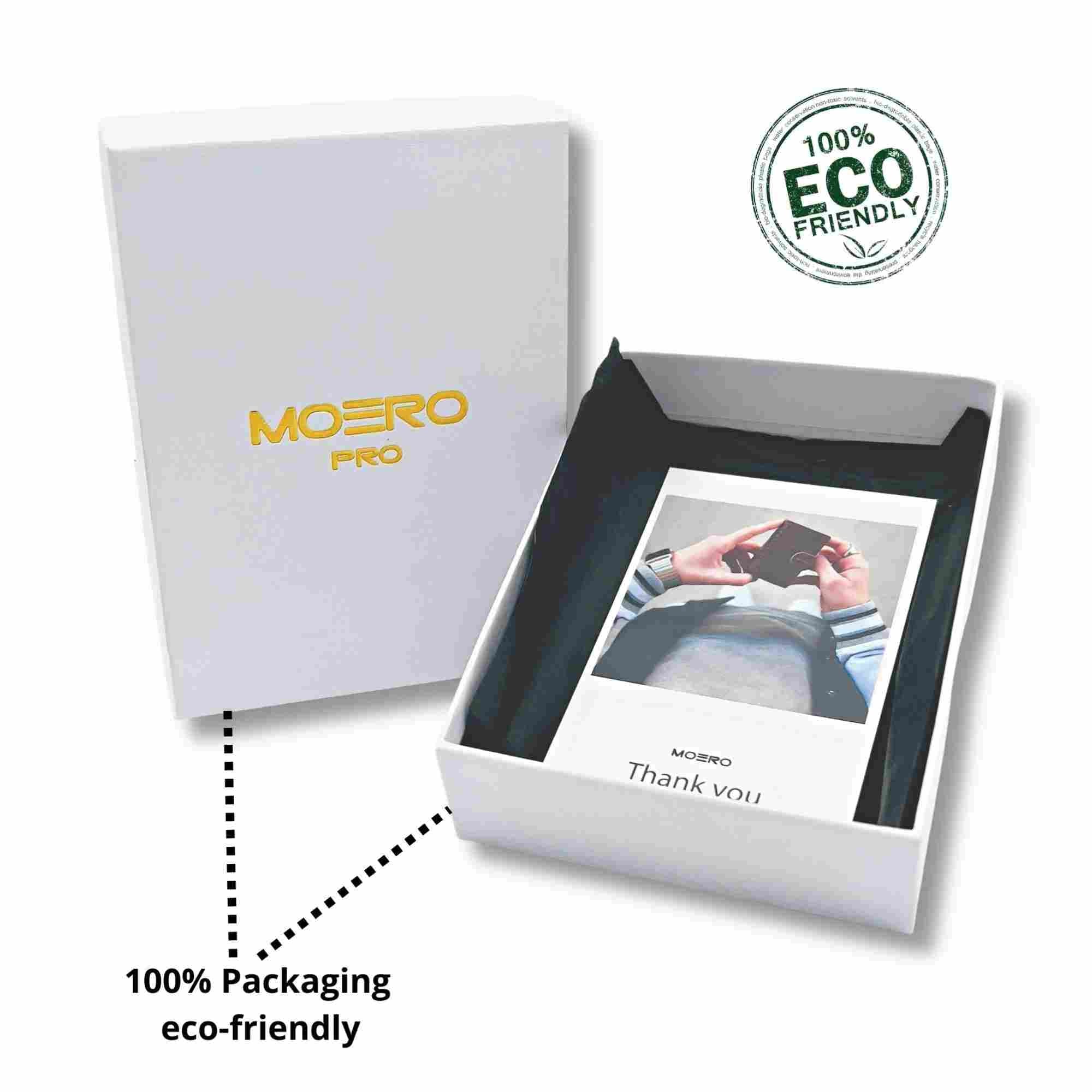 Moero Linea AirTag AirTag PRO Carbon Black Zip portafoglio Nero RFID
