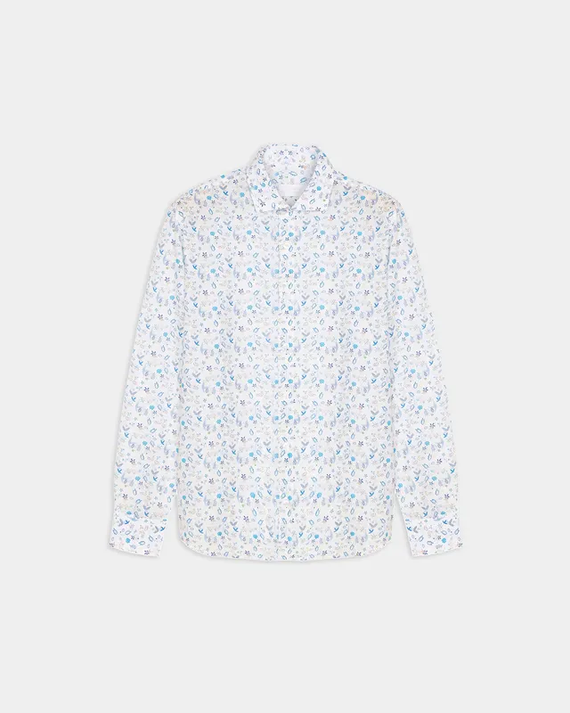 Miguel Bellido Camisas camisa casual estampada de algodón talla 2 entallada