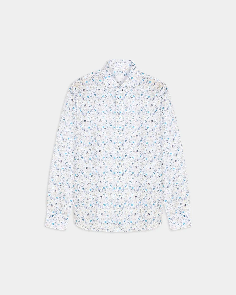 Miguel Bellido Camisas camisa casual estampada de algodón talla 2 entallada