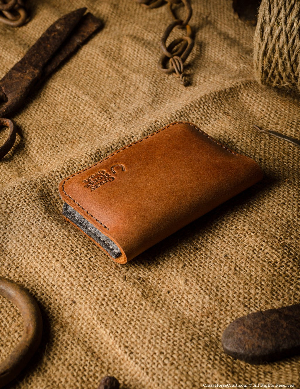 Crazy Horse Craft Wallets & Card Holders porta carte business Classic Brown